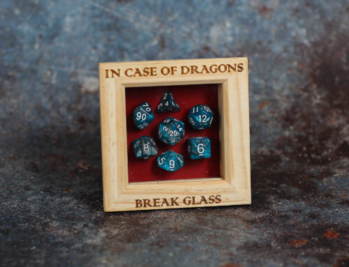 In Case Of Dragons Break Glass DnD Dice Box Frame Gift